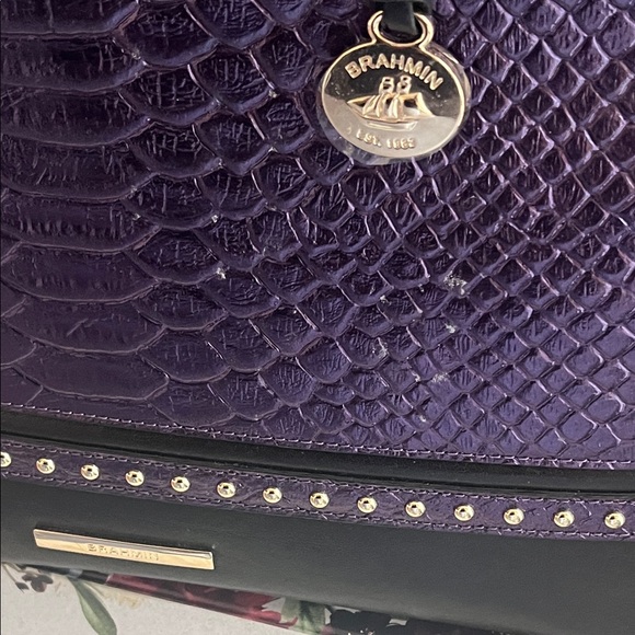 Brahmin Purple and Black Satchel - Picture 9 of 13
